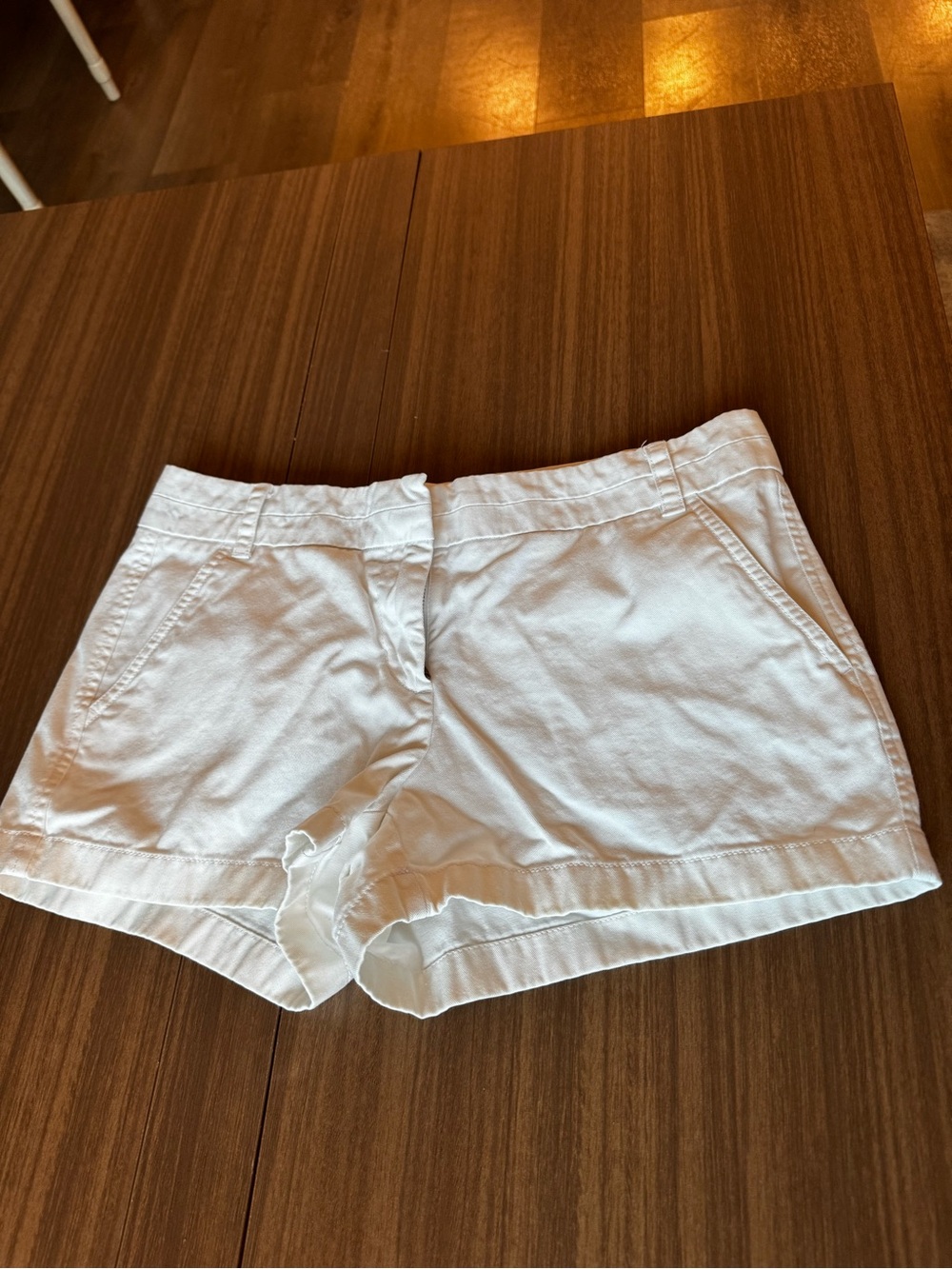 J. Crew White Chino Shorts